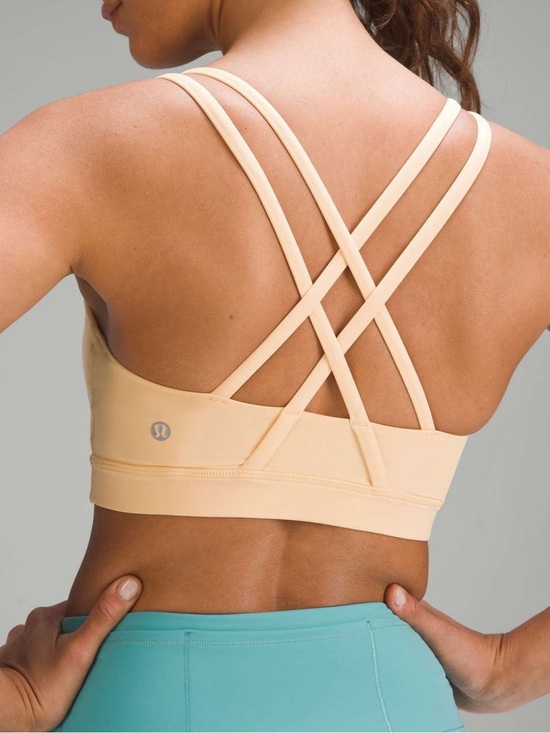 lululemon athletica Other - Lululemon Energy Bra Peach Size 10 Strappy Back Yoga Athleisure Activewear
